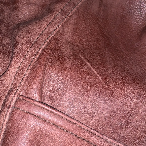 Vintage Nappa Lamb Sueded Leather Brown Bomber Jacket Coat 80s 90s 36 Medium - Picture 17 of 17